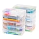 thumbnail image 1 of Caja de Almacenamiento de Plástico Mediano para Organizar Suministros de Manualidades y Hobby con Cierre de Enganche Hermético, Paquete de 10, para Listones Pegatinas y Adornos, Transparente, 1 of 7