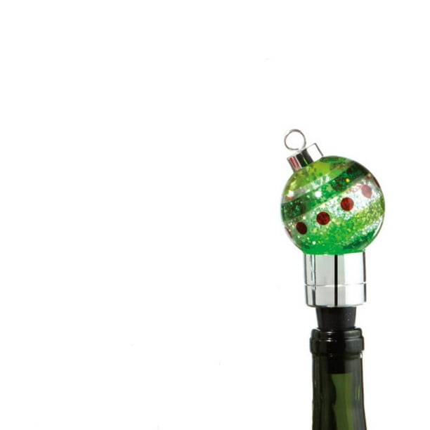 4 5 Green Led Lighted Color Changing Christmas Ornament Wine Bottle Stopper Walmart Com Walmart Com