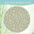 thumbnail image 3 of Round Table Cloth 60 Inch,White Daisy Flower Tablecloth Waterproof Stain Resistance Wrinkle Polyester Circle Table Cover for Home Kitchen Dining Party Camping Pinic Decor, 3 of 6