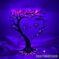 thumbnail image 4 of Craftnamesign Custom Unique Tree Heart & Names Metal Wall Art, Tree Of Love Couples Sign, 4 of 5