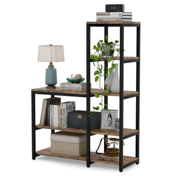 Barara King Bookshelf, Bookcase, Display Standing ShelfLadder Bookshelf, 5-Tier Etagere Bookcase Display Rack for Home Office