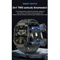 thumbnail image 2 of UBABAI GT55  Smart Watch Bluetooth Headset TWS 2 in 1 2.01inch NFC Music Control  Silicone Strap, 2 of 9
