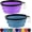 04-Purple + Dusty blue, variant on Collapsible  Bowl, Lightweight and Portable,  for Camping, Hiking, and Outdoor Use