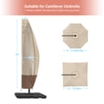 thumbnail image 2 of CHYVARY 9–11' Offset cantilever Umbrella Covers with Zipper and Pole, Waterproof 600D Anti-UV Hanging Offset Parasol Large Covers,Khaki&Brown, 2 of 6