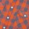 thumbnail image 6 of HCNTES Flannel Shirt for Men Long Sleeve Vintage Buttons Down Plaid Shirt with Chest Pocket(Z01-Orange,XL), 6 of 6
