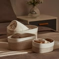 thumbnail image 4 of Stackable Decorative Basket For Organizing, Durable Woven Rope Multipurpose Shelves Baskets For Modern Home Decor And Cube Shelves (3PCS), 4 of 7