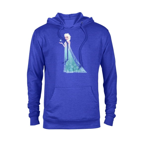 Disney Frozen Elsa Magic Snowflake T-Shirt - Pullover Hoodie for Adults - Customized-Royal Heather