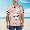 thumbnail image 4 of Balery Panda Print Men's Hawaiian Shirts Short Sleeve Beach Shirt Relaxed Fit Vacation Button Down Shirts-Medium, 4 of 9