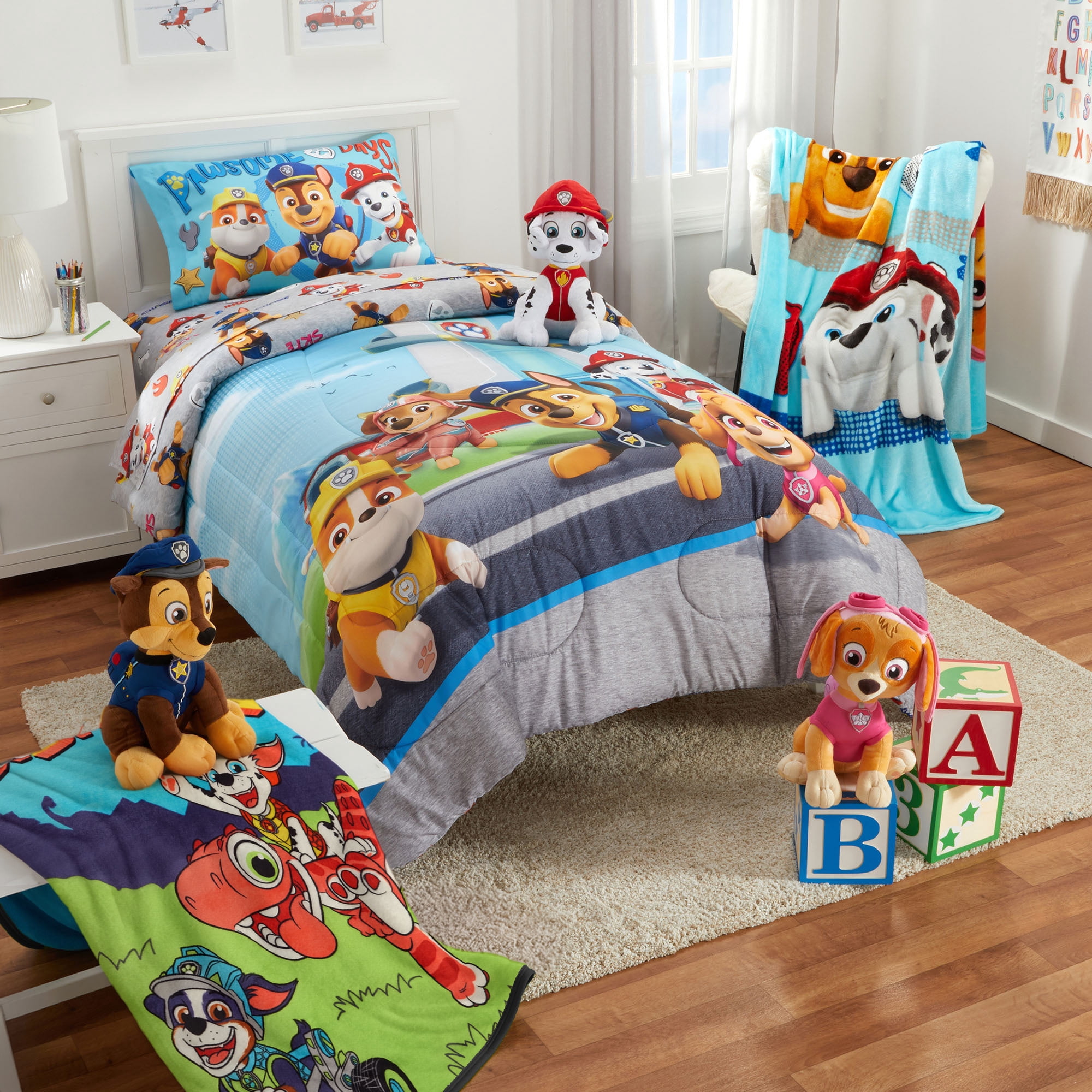 PAW Patrol Kids Dino Print Fleece Throw Blanket, 46 x 60