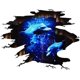 thumbnail image 1 of UBIUO - Adhesivo de pared 3D con diseño de delfines y galaxia, diseño de cielo estrellado destrozado, vinilo extraíble de 35,4 x 26,7 pulgadas para techo, dormitorio infantil., 1 of 5