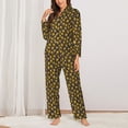 thumbnail image 2 of Rocae Yellow Floral1 for Pajamas for Women Set Lounge Sets Women's Long-Sleeved Pj Set -Small, 2 of 7