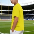 thumbnail image 6 of Football Jerseys for Boys Unisex Classic Blank Workout Sport Shirts V Neck Casual Fitness Outfits 3-14 Years Yellow, 6 of 8
