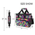 thumbnail image 3 of FORMRS Insulated Cooler Bag 24 Cans Capacity Soft Leakproof Lunch Box with Side Pockets, Colorful Plaid, 3 of 7