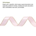 thumbnail image 3 of Wide Satin Ribbon with Gold Edges Border Grosgrain Fabric Ribbon for Gift Wrapping Wedding Bouquet Pink 3/4 Inch x 25 Yard, 3 of 7