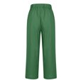 thumbnail image 5 of UYISJ Women's Summer Casual Linen Cotton Pants Elastic Waist Loose Fit Straight Leg Pants Beach Trousers with Pockets, 5 of 5