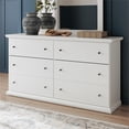 thumbnail image 4 of Ashley Furniture Bostwick Shoals 6 Drawer Wood Double Dresser in White, 4 of 8