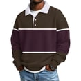 thumbnail image 1 of Hombres Camisa de Manga Larga Vintage Impreso Botón Abajo Cuello Turndown Casual Verano Sólido, 1 of 5