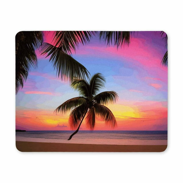 Mouse Pad Beach,Landscape PremiumTextured Mousepads Design, Washable