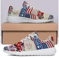 thumbnail image 3 of Patriotic Shoes Red Truck God Bless America Print Sneakers Lightweight Comfortable Running Shoes for Men Women White Size 7, 3 of 7