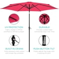 thumbnail image 5 of Best Choice Products 10ft Outdoor Steel Market Patio Umbrella w/ Crank, Tilt Push Button, 6 Ribs - Hot Pink, 5 of 7
