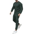 thumbnail image 2 of guisaled Men's Casual Tracksuit Athletic Fashion Solid Sweatsuits Long Sleeve Crew Neck 2 Piece Outfit Running Jogging Sport Suit Sets, 2 of 6