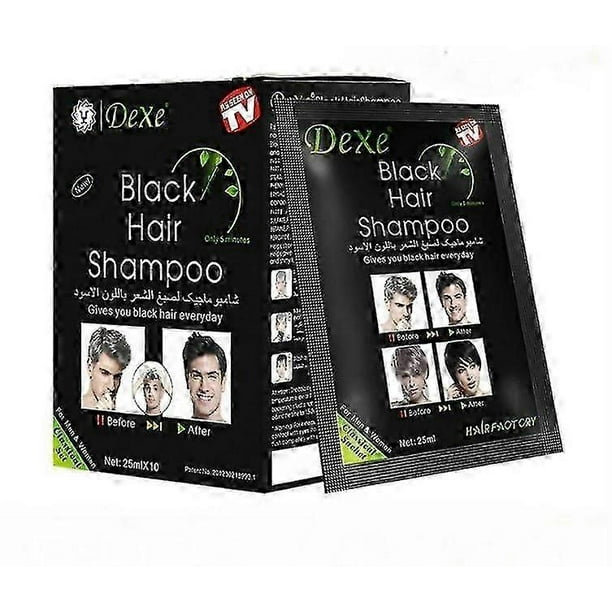 10pcs Dexe Black Hair Shampoo 5-min Instant Hair Dye For Men Women Black Color New