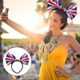 thumbnail image 3 of Queens Platinum Jubilee Union Flag Diadema 70 Años Aniversario British Flag Bow Hairband Hair Hoop ANGGREK  No, 3 of 7