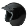 FUEL SH-OF0015 Open-Face Motorcycle Helmet DOT Approved Gloss Black - Medium