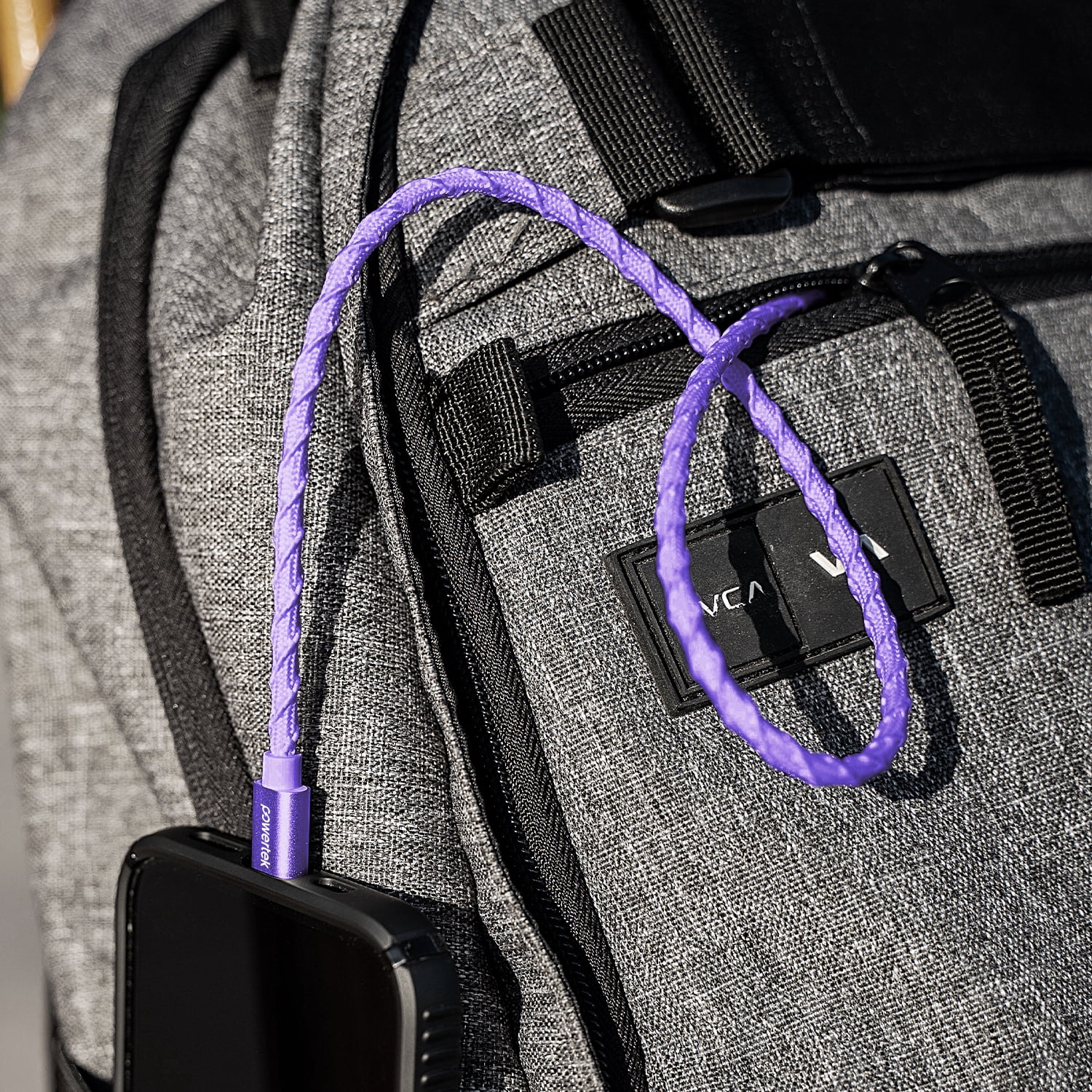 Liquipel Powertek USB-C to USB-C Twizzler Cable - Purple