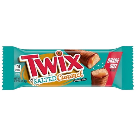 Twix Salted Caramel Chocolate Cookie Bars Share Size 2.82oz Pack of 2
