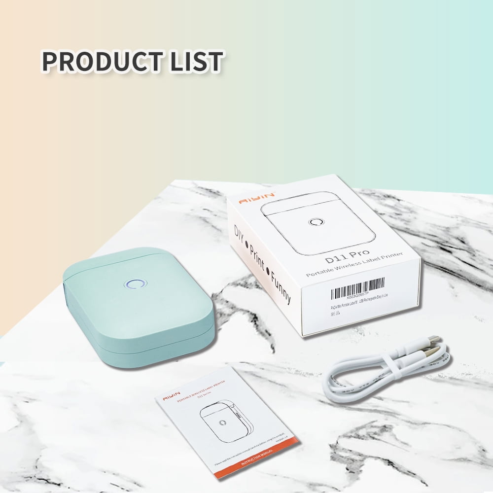 Label Printer Pocket Smartphone Gap Label Maker BT Wireless Thermal Printing 203DPI Support 15mm Width Adhesive Tag DIY Date Journal Study Sticker Compatible with Android iOS for Home Office