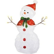 31" Icy Glow Snowman Sculpture
