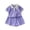 E025-Purple, variant on hengsof Toddler Girls Summer Two Piece Outfit for 6 Months to 8 Years Solid Color Patterned Top and Shorts Set Cute Casual Play Clothes