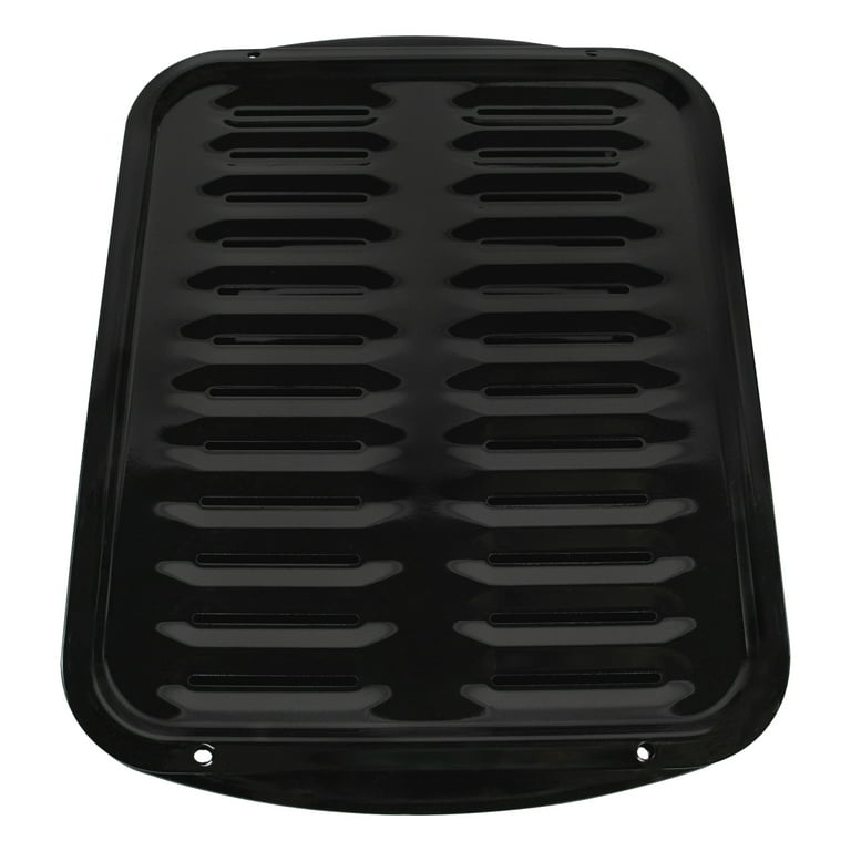 Broiler Pan & Roasting Rack Black Porcelain Coating Dishwasher Safe  Rectangular