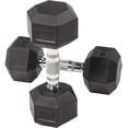 thumbnail image 3 of BalanceFrom Rubber Encased Hex Dumbbells, 20 Lbs. Pair, 3 of 6