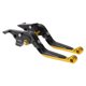thumbnail image 1 of Palancas de freno y embrague cortas largas para Yamaha TMAX560 2019-2020, palanca de freno ajustable de motocicleta, aleación de aluminio, mango negro con extremo dorado, 1 of 6