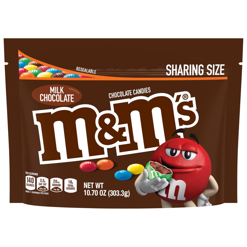 M&M''S Milk Chocolate Candy Sharing Size, 10.7 Ounce Bag'