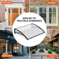 thumbnail image 4 of 40"x80" Patio Awnings Sun Shae Canopy Black Bracket & Transparent Panel Sun Shutter, 4 of 9