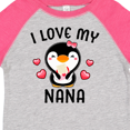 thumbnail image 4 of Inktastic I Love My Nana with Cute Penguin and Hearts Girls Toddler T-Shirt, 4 of 5