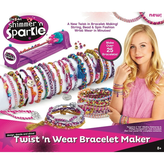 Cra-Z-Art Sparkle N Shimmer Twist & Wear Friendship Bracelet Maker