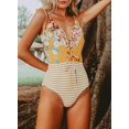 thumbnail image 2 of Maillot de Bain à Manches Courtes à Manches Courtes et à Imprimé Floral pour Femmes, 2 of 6