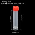 thumbnail image 2 of Unique Bargains 20mL Plastic Test Tubes, 80 Pack Frozen Test Tube Graduated Vial Container Storage Screw Cap, Red Clear, 2 of 6