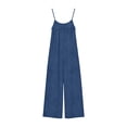 thumbnail image 6 of Xdegoge Summer Jumpsuits for Women Spaghetti Strap Wide Leg Pants Fashion Sleeveless Backless Pant Adjustable Strap Breathable Stylish Solid Dailywear, 6 of 6