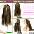thumbnail image 5 of Burgundy Deep Wave 13x4 Human Hair 99J Lace Frontal Wigs Brazilian Water Wave Lace Front Wig, 5 of 5