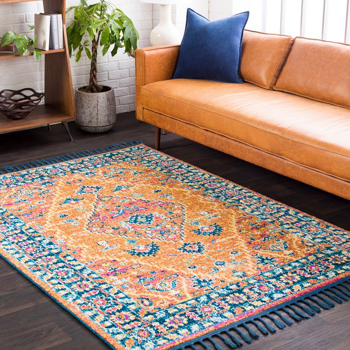 Surya Lavable 3 X 4 (ft) Burnt Orange Indoor Medallion Oriental Area Rug in  the Rugs department at