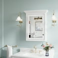 thumbnail image 6 of ANGELES HOME 24"x 30" Bathroom Medicine Cabinet with Mirrors, Wall Mounted Wooden Mirrors Cabinet with 2-Tier Shelves, Large Storage, Anti-Fog Glass Mirror Cabinet, 6 of 8