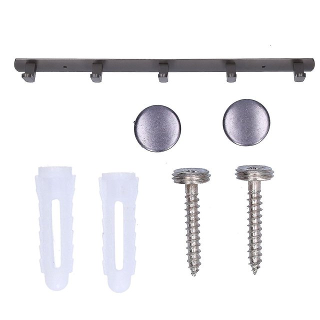 Gancho de Fila YONGSHENG de 45cm para Montaje en Pared de Aleación de Aluminio Color Gris