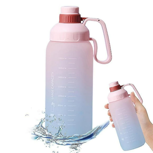 Water Bottle With Time Marker: Water Bottles With Times To Drink, Motivational Water Bottle Pink