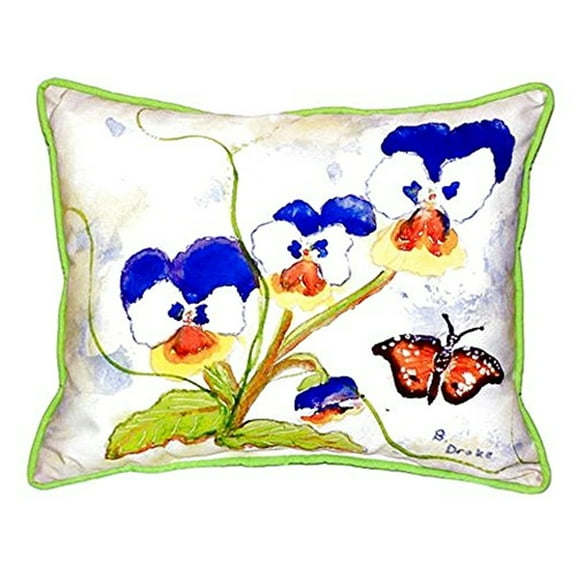 Pansies Small Indoor/Outdoor Pillow 11x14