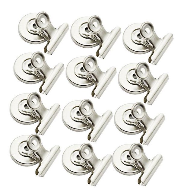 Paquete de 20 imanes para nevera, clips magnéticos, imanes de clip fuertes para pizarra blanca, clips magnéticos para nevera, casillero, oficina, exhibición de fotos